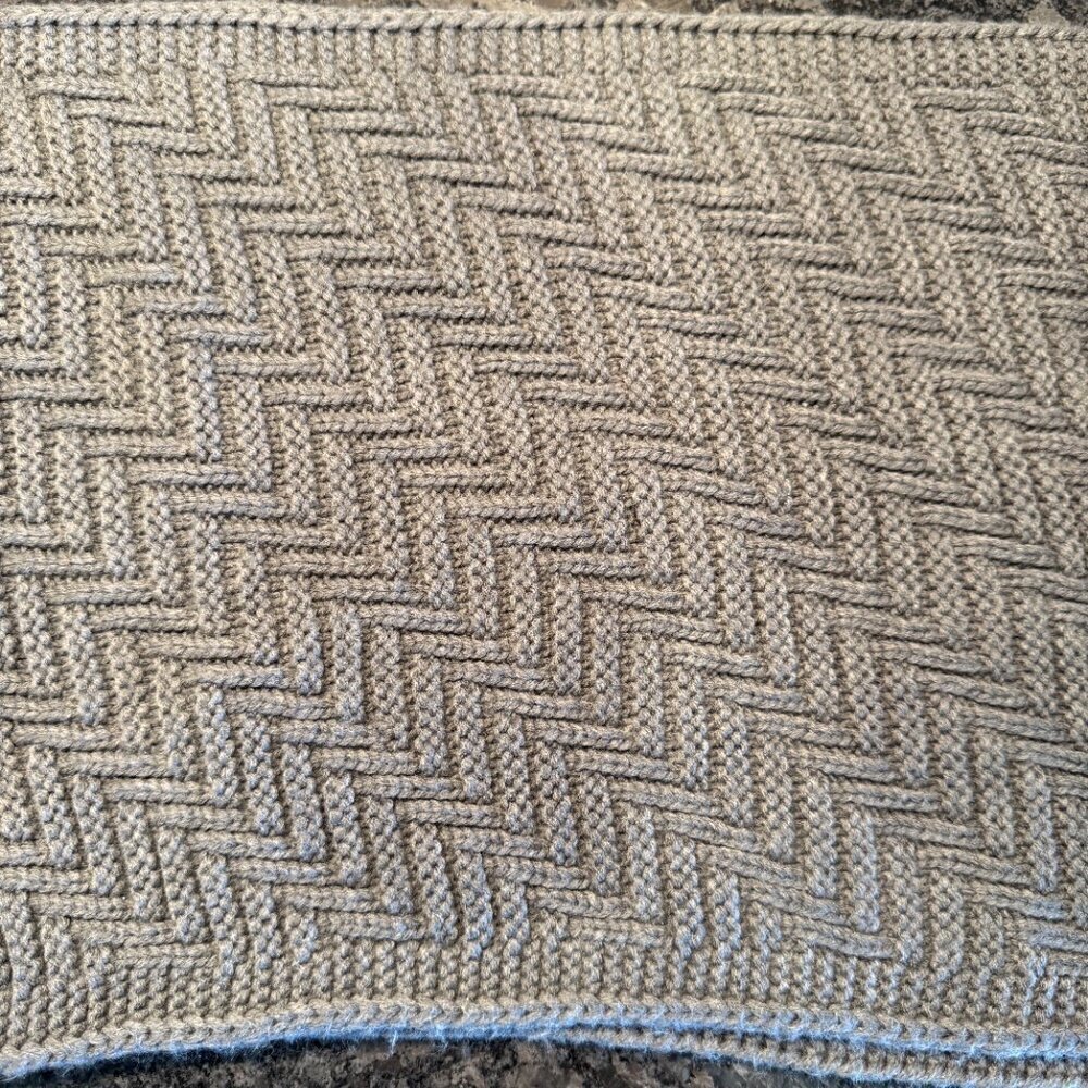 Timberland chunky knit gray unisex scarf - Picture 7 of 7